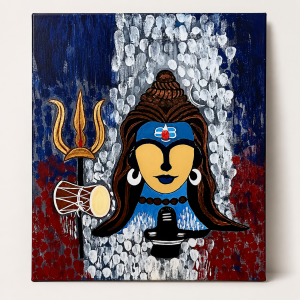 Hand Texture Painting Lord Shiva AGS-TEX-002